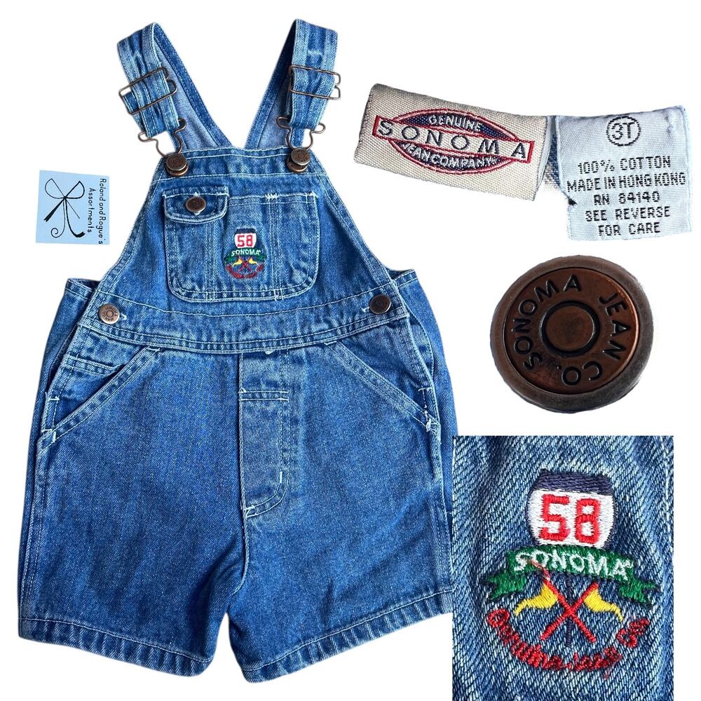 Sonoma Genuine Jean Co. Denim Overalls Kids Sz 3T